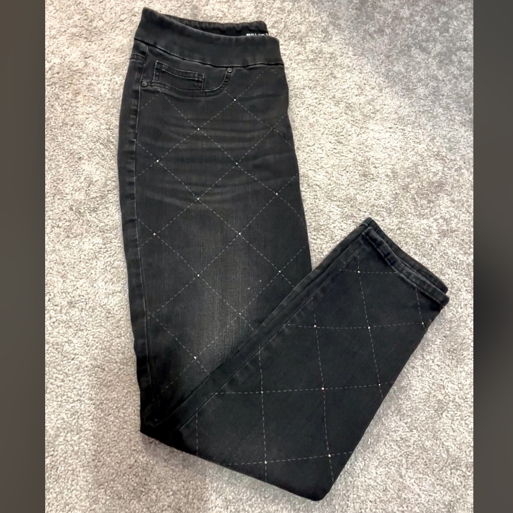 Pull On Dark Designed Jeggings